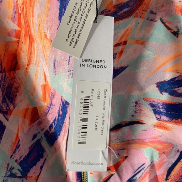 Beautiful Multi Colour Mock Neck Dress - Picture 3 of 9